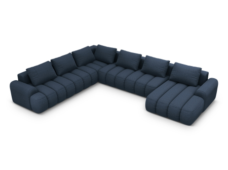 Colțar extensibil în formă de U Kimi cu tapițerie din țesătură structurală [1]