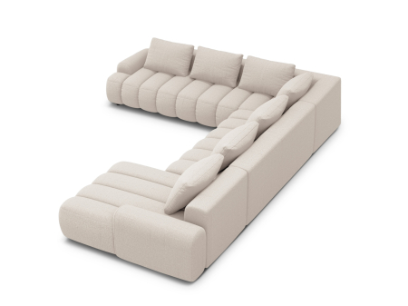 Colțar extensibil în formă de U Kimi cu tapițerie din țesătură structurală [2]