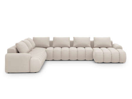 Canapele extensibile - Colțar extensibil în formă de U Kimi cu tapițerie din țesătură structurală