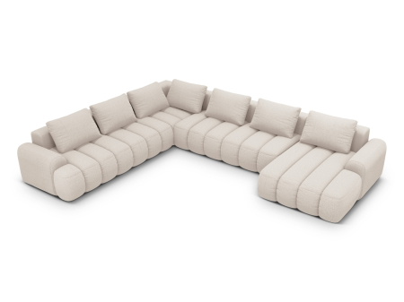 Colțar extensibil în formă de U Kimi cu tapițerie din țesătură structurală [1]