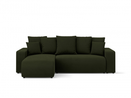 Canapele extensibile - Coltar extensibil Jini cu 4 locuri, colt reversibil si tapiterie din catifea