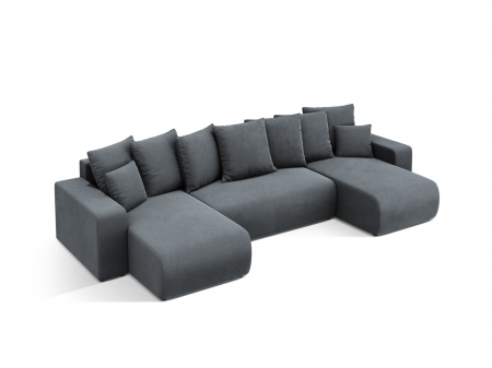 Coltar extensibil Jini in forma de U cu 5 locuri, colt reversibil si tapiterie din catifea [2]