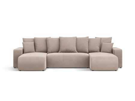 Coltar extensibil Jini in forma de U cu 5 locuri, colt reversibil si tapiterie din catifea [0]