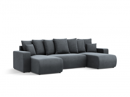 Coltar extensibil Jini in forma de U cu 5 locuri, colt reversibil si tapiterie din catifea [1]