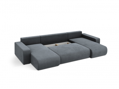 Coltar extensibil Jini in forma de U cu 5 locuri, colt reversibil si tapiterie din catifea [4]