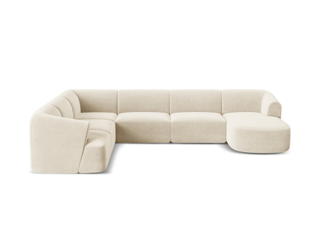 Colțar în formă de U Campi cu tapițerie din catifea [2]