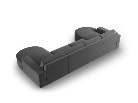 Colțar în formă de U Carlo cu tapițerie din catifea [2]