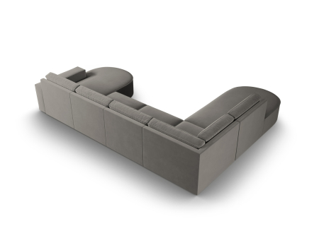 Colțar în formă de U Carlo cu tapițerie din catifea [2]