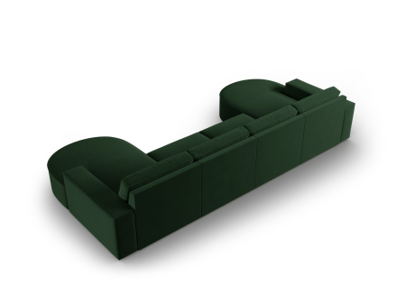 Colțar în formă de U Carlo cu tapițerie din catifea [2]