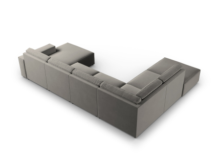 Colțar în formă de U Carlo cu tapițerie din catifea [2]