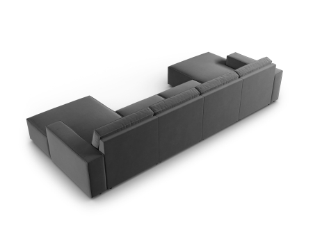 Colțar în formă de U Carlo cu tapițerie din catifea [2]