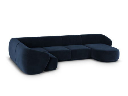 Colțar în formă de U Gomera cu tapițerie din catifea [3]