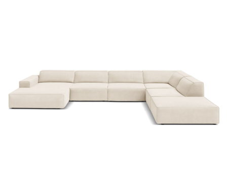 Canapele - Colțar în formă de U Jodie cu tapițerie din catifea