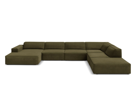 Colțar în formă de U Jodie cu tapițerie din catifea [0]