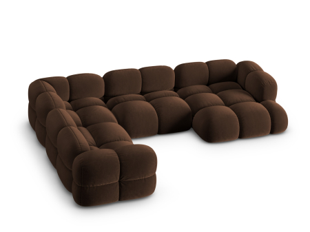 Colțar în formă de U Loretto cu tapițerie din catifea [1]