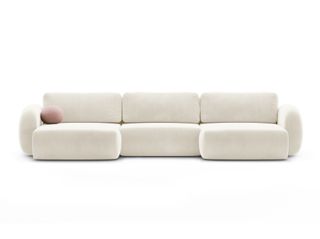 Canapele extensibile - Colțar extensibil în formă de U Tonale cu tapițerie din catifea