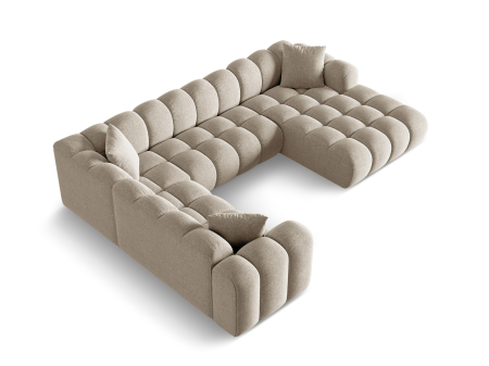 Colțar în formă de U Treno cu tapițerie din țesătură structurală [2]