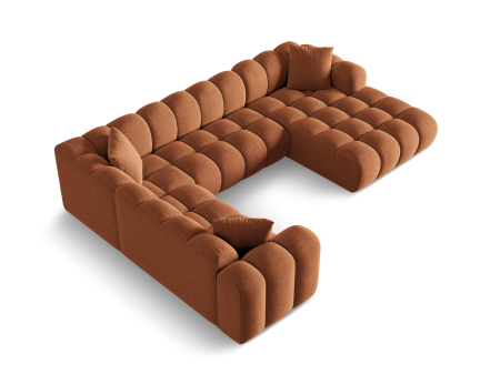 Colțar în formă de U Treno cu tapițerie din țesătură structurală [2]