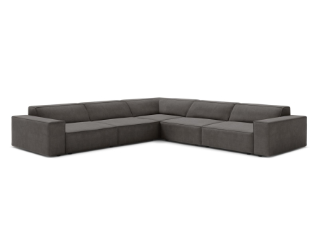 Colțar Jodie cu tapițerie din catifea [0]