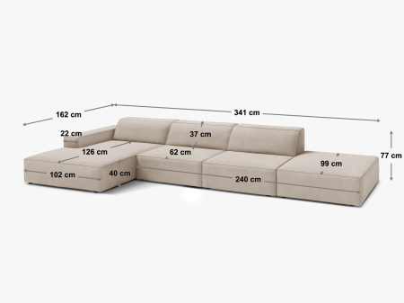 Colțar Jodie cu tapițerie din catifea [4]