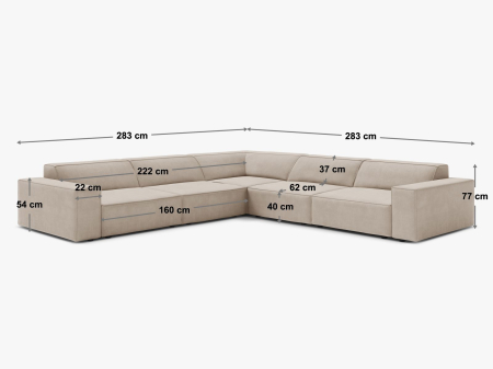 Colțar Jodie cu tapițerie din catifea [3]