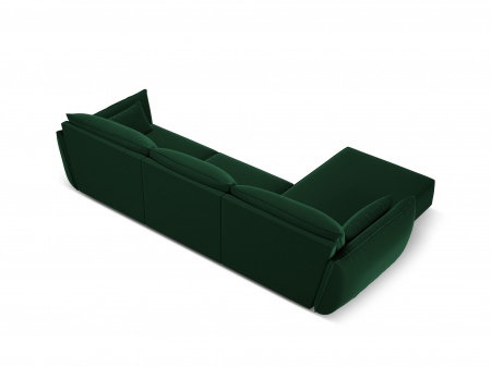 Coltar Kaelle cu tapiterie din catifea si colt pe partea stanga, verde inchis [2]