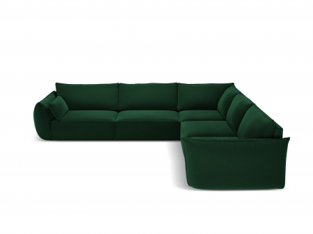 Coltar Kaelle  cu tapiterie din catifea, verde inchis [1]