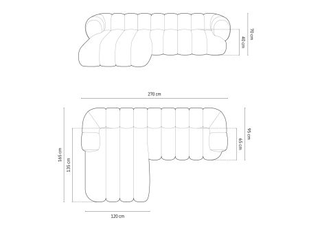 Colțar Koge cu tapițerie din catifea [6]