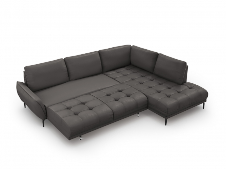 Coltar Lea cu 5 locuri, colt pe partea dreapta si tapiterie din piele naturala [3]