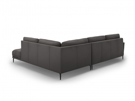 Coltar Lea cu 5 locuri, colt pe partea dreapta si tapiterie din piele naturala [2]