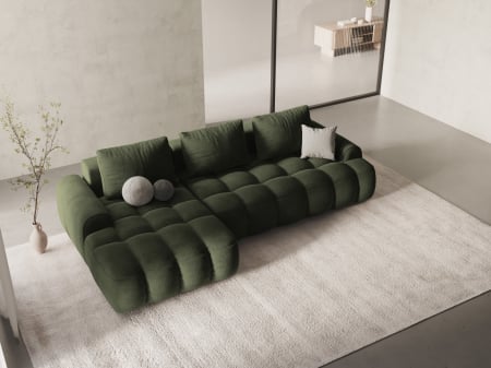 Colțar extensibil Linz cu tapițerie din catifea [6]