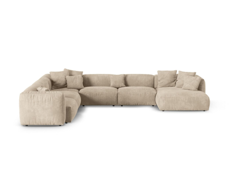 Canapele - Coltar Martina in forma de U cu tapițerie din catifea