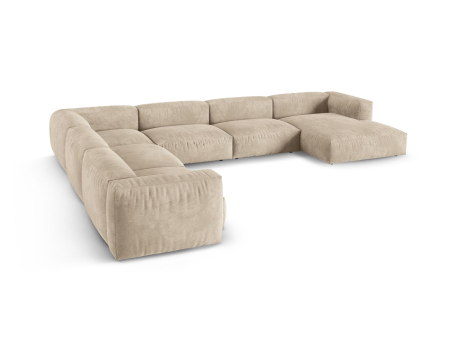 Coltar Martina in forma de U cu tapițerie din catifea [2]