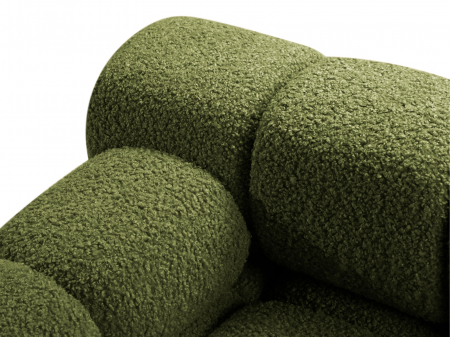 Coltar modular Bellis cu 3 module si tapiterie boucle, verde [3]
