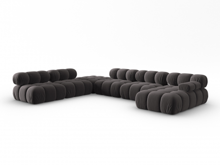 Coltar modular Bellis in forma de U si tapiterie din catifea, otel [1]