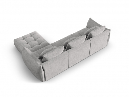 Coltar modular Bloom cu tapiterie din tesatura structurala, argintiu [2]