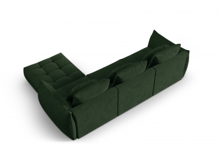 Coltar modular Bloom cu tapiterie din tesatura structurala, verde inchis [2]