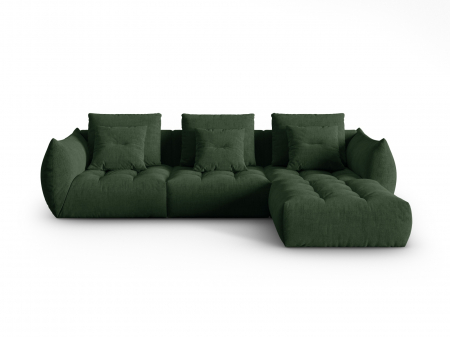 Coltare - Coltar modular Bloom cu tapiterie din tesatura structurala, verde inchis