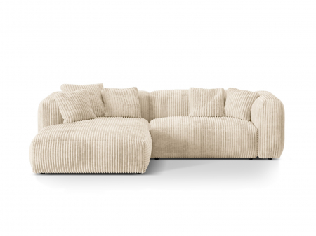 Coltare - Coltar modular Martina cu colt pe partea stanga si tapiterie din catifea reiata