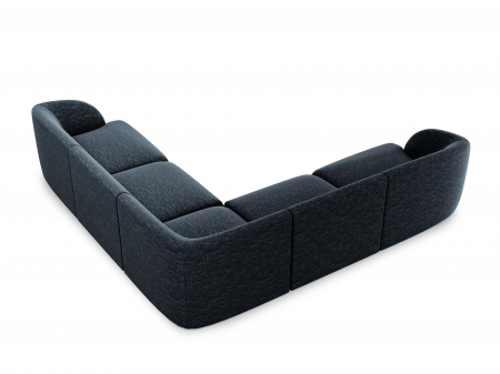 Coltar modular Miley cu tapiterie din tesatura structurala, albastru royal [1]