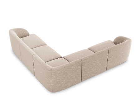Coltar modular Miley cu tapiterie din tesatura structurala, bej [1]