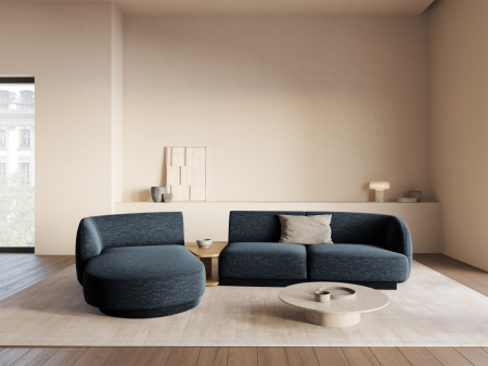 Coltar modular Miley cu tapiterie din tesatura structurala si colt pe partea stanga, albastru royal [5]
