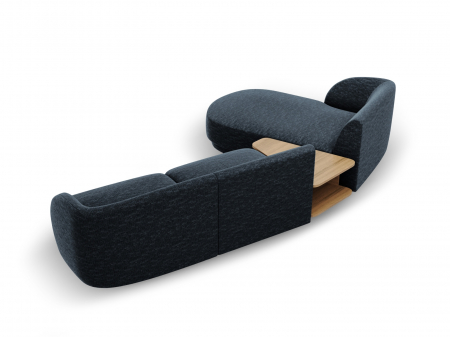 Coltar modular Miley cu tapiterie din tesatura structurala si colt pe partea stanga, albastru royal [3]