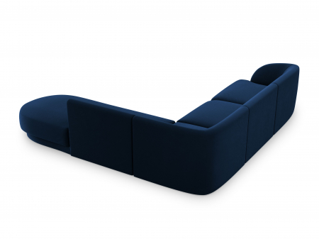 Coltar modular Miley tapiterie din catifea si colt pe partea dreapta, albastru royal [2]