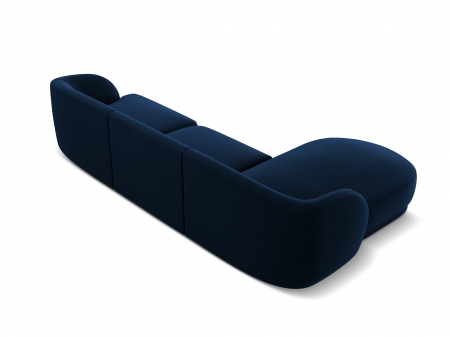 Coltar modular Miley tapiterie din catifea si colt pe partea stanga, albastru royal [3]