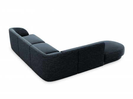 Coltar modular Miley tapiterie din tesatura structurala si colt pe partea stanga, albastru royal [2]