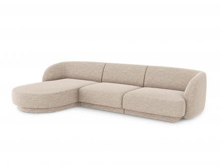 Coltar modular Miley tapiterie din tesatura structurala si colt pe partea stanga, bej [1]