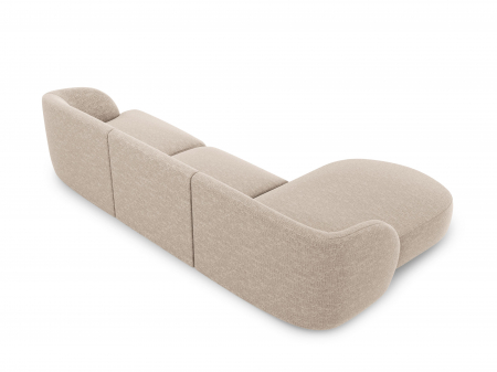 Coltar modular Miley tapiterie din tesatura structurala si colt pe partea stanga, bej [2]