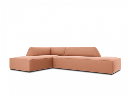 Colțar modular Ruby, cu 4 locuri colț pe partea stângă și tapițerie din catifea [1]
