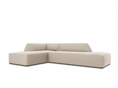 Colțar modular Ruby, cu 4 locuri colț pe partea stângă și tapițerie din catifea [1]